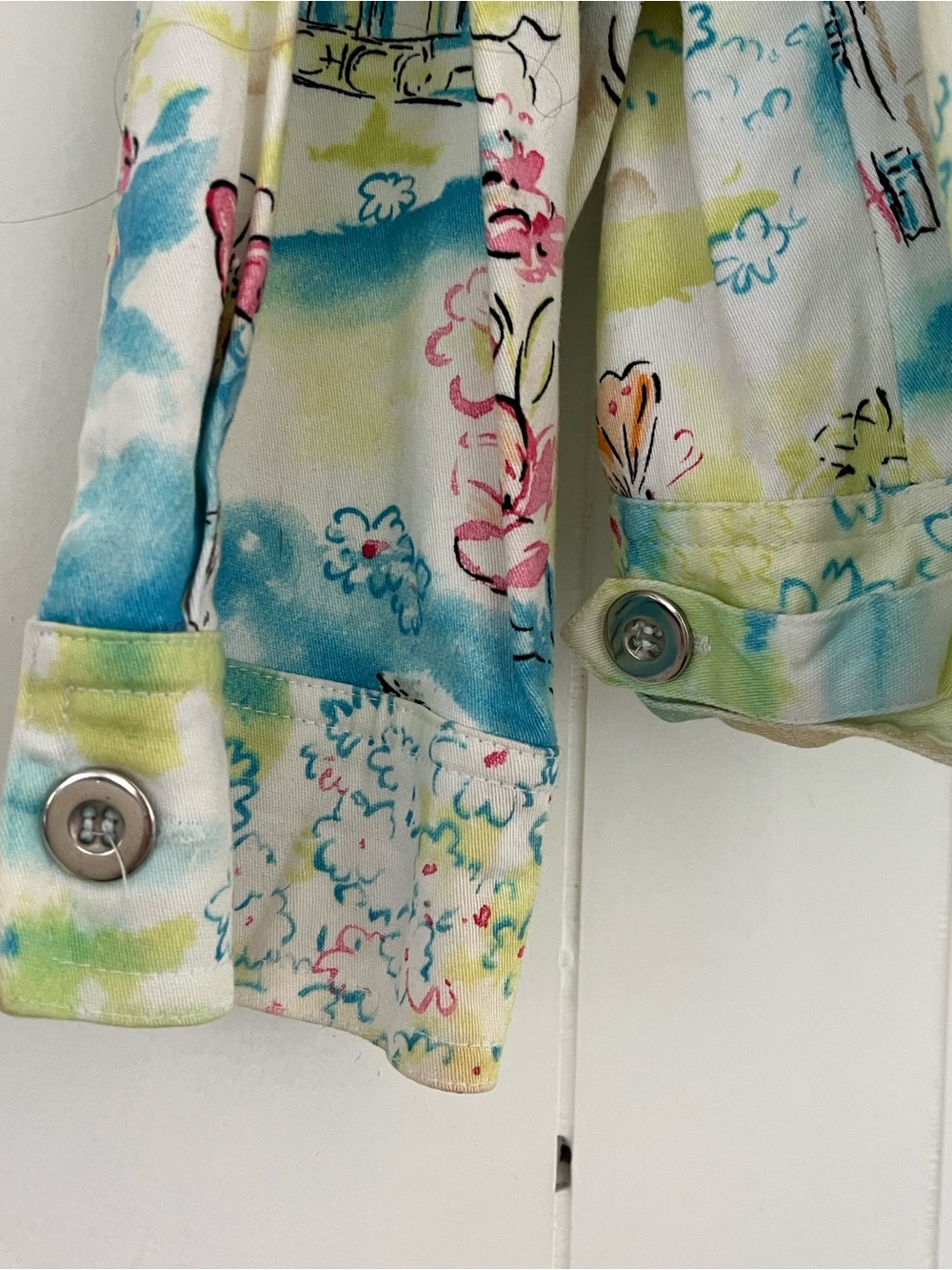 West Palm Scenic View Button-Front Colorful Jacket Resort Wear Size 2X - Picture 5 of 14